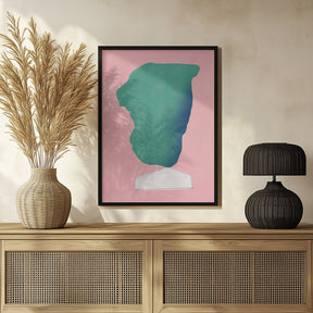 Stone Sculpture In Green Poster