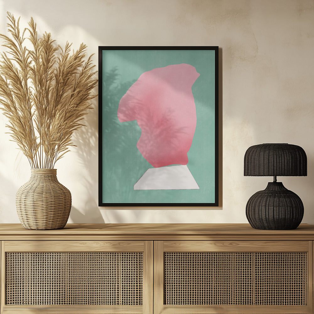 Stone Sculpture In Pink Poster