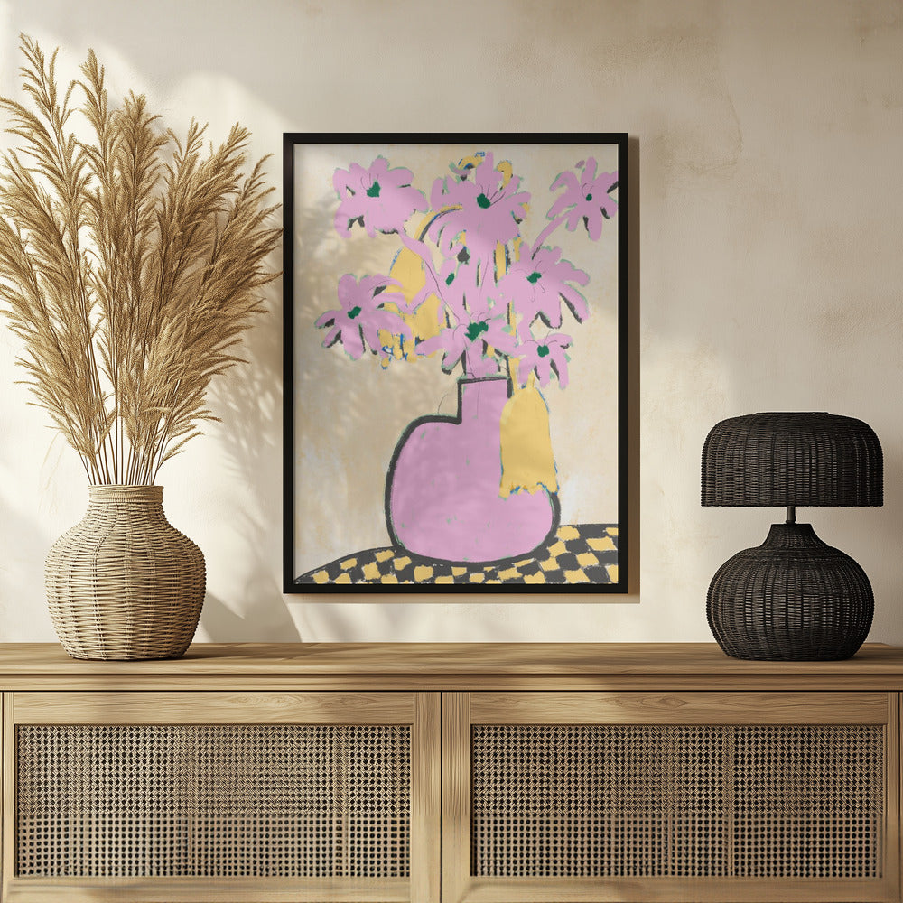 Pink Vase Poster