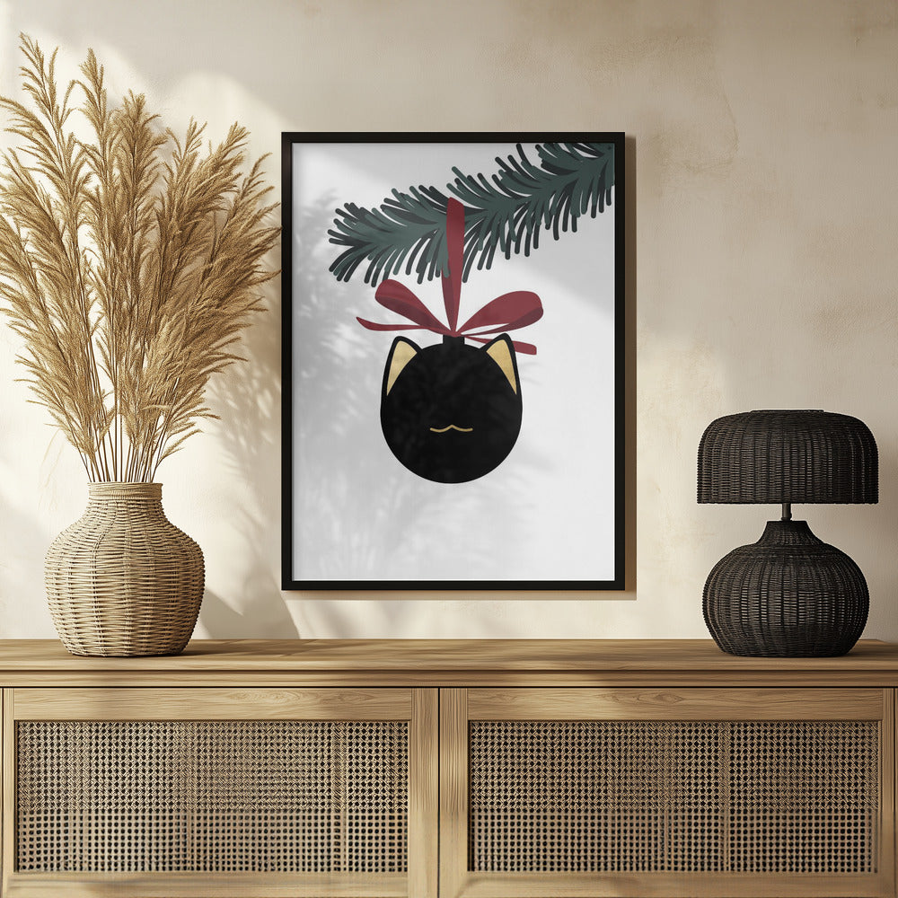 Meowrry bauble (black white) Poster