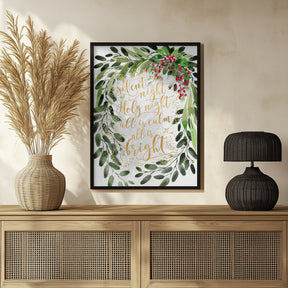 Silent night watercolor bouquet Poster