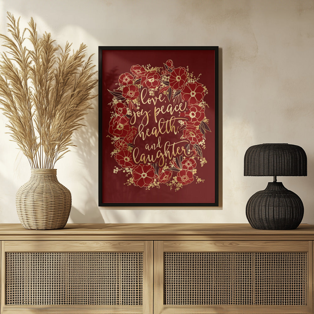 Holiday wishes - red Poster