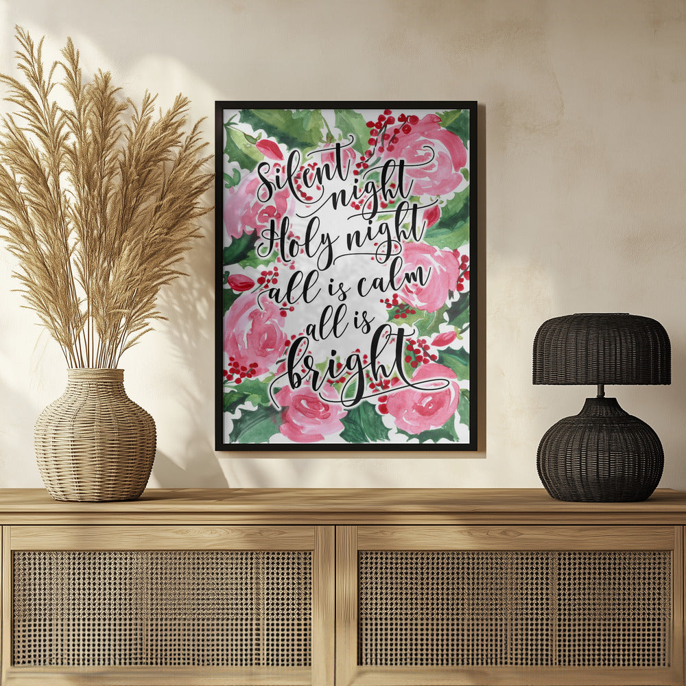 Floral silent night Poster