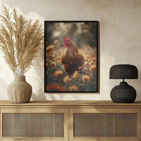 Chicken Portrait Poster