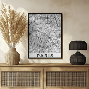 Paris White Poster