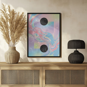 Black Hole Pastel Cosmos Poster