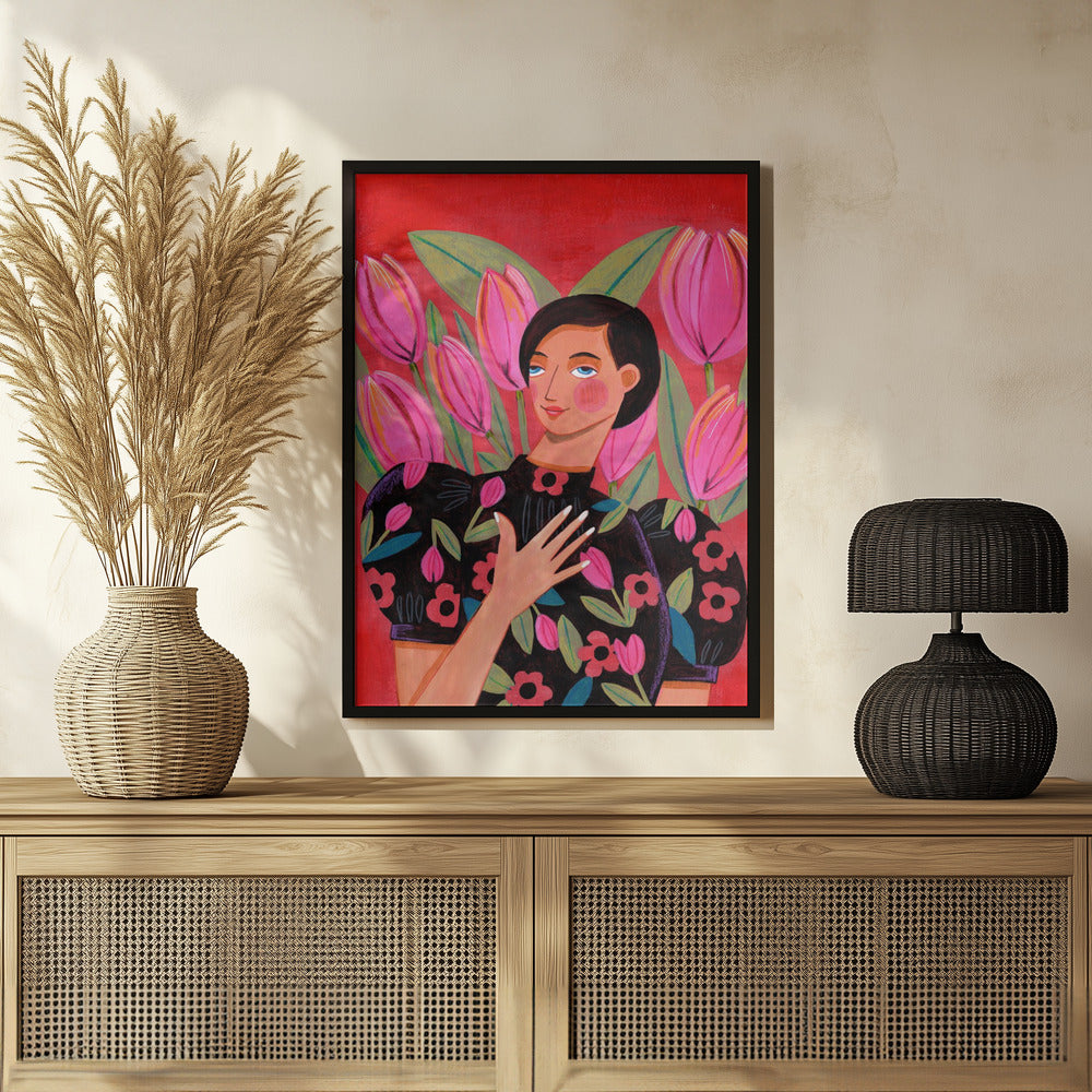 Abstract Modern Woman Portrait Poster