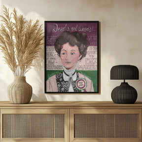 Portrait of a woman, Emmeline Pankhurst Poster