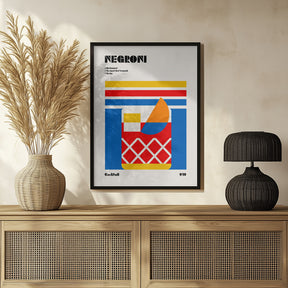 Negroni Bauhaus Cocktail Poster