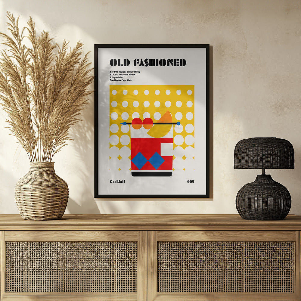 Old Fashioned Bauhaus Cocktail Poster