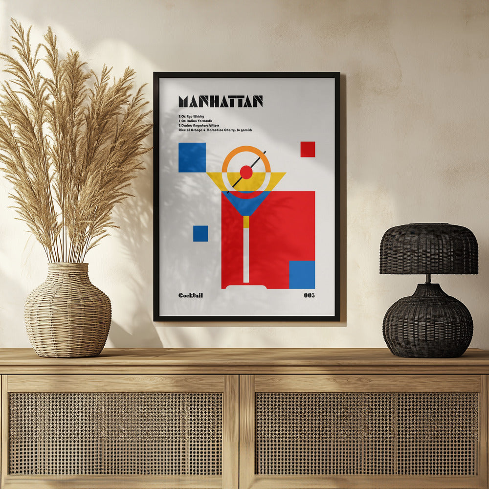 Manhattan Bauhaus Cocktail Poster