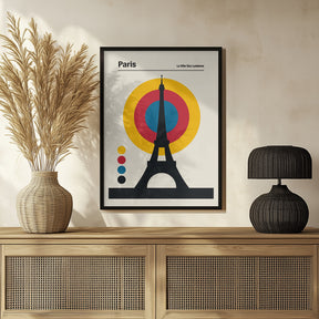 Paris Eiffel Tower Retro travel Print Poster