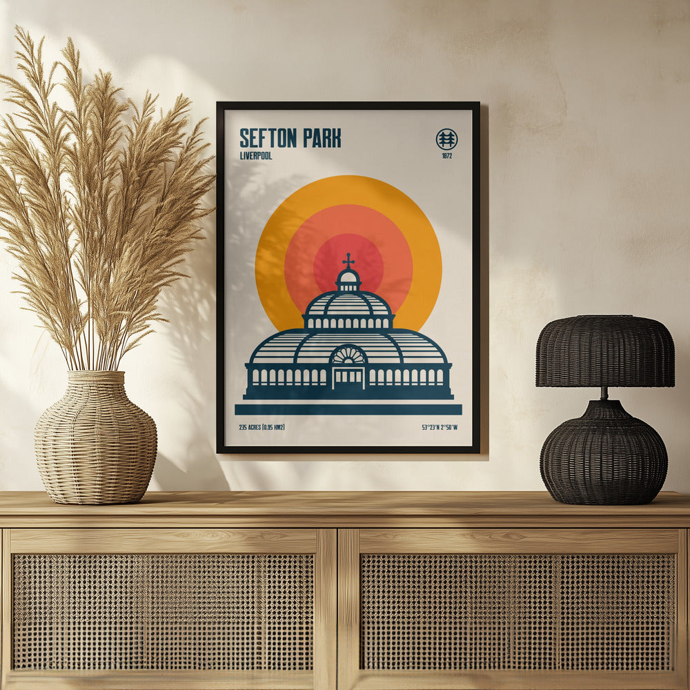 Sefton Park Palm House Travel Print Poster