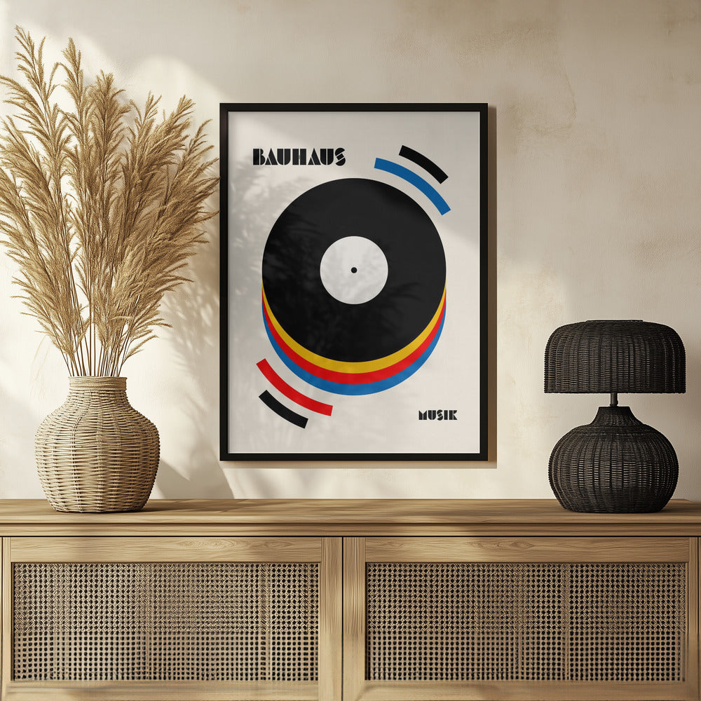 Bauhaus Musik Retro Illustration Poster