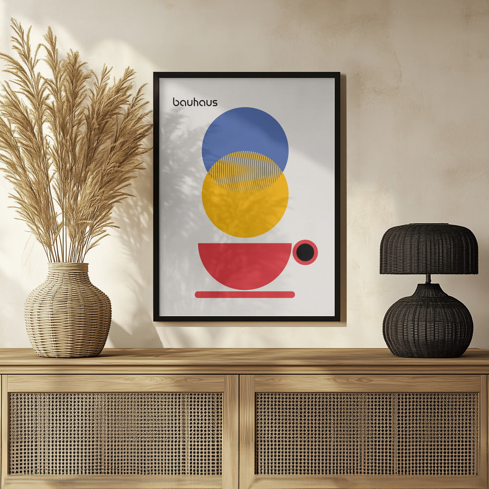 Bauhaus Coffee Abstract Poster