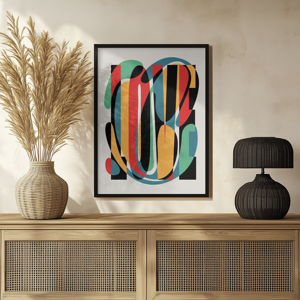 Love Abstract Design Poster