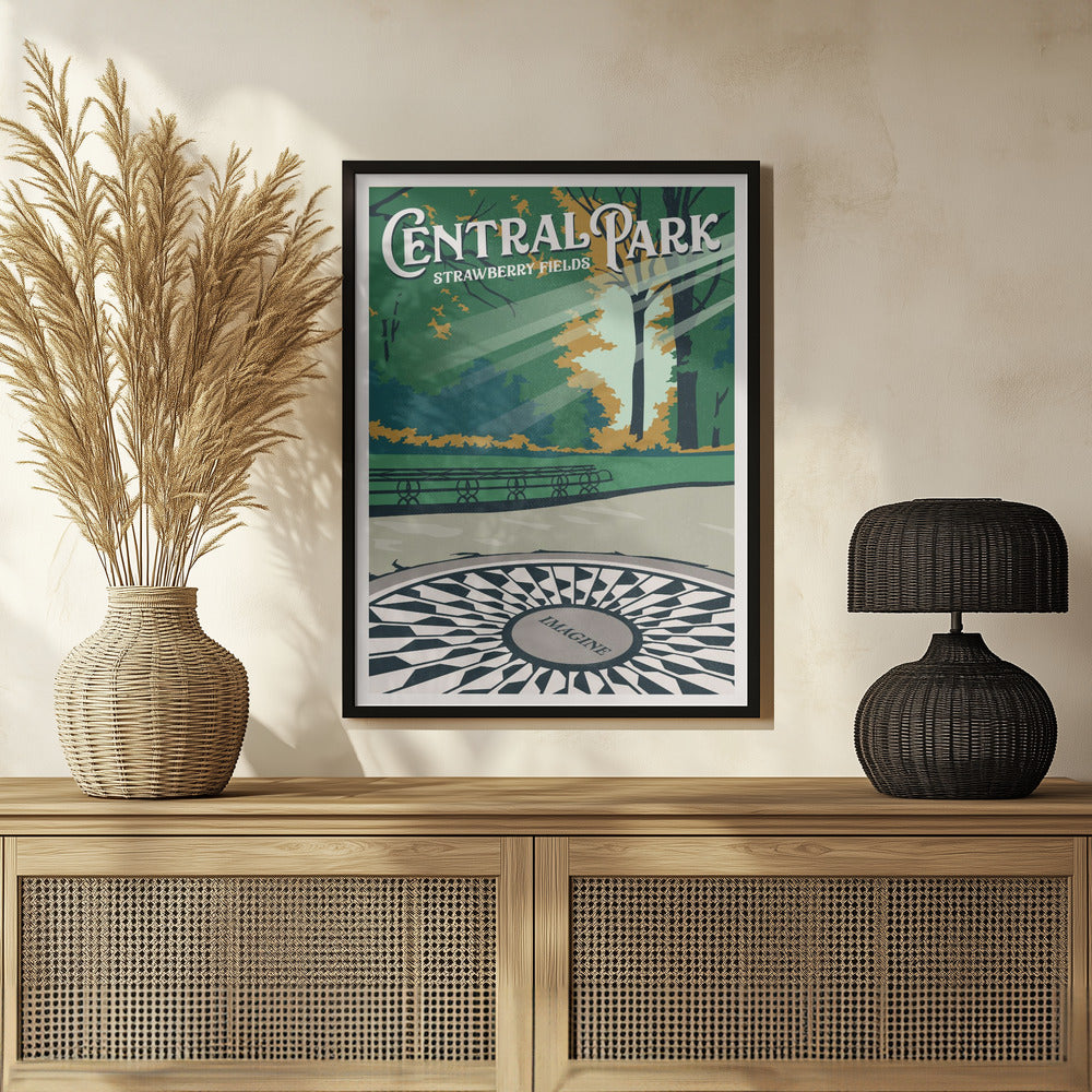 Central Park New York Travel Print Poster