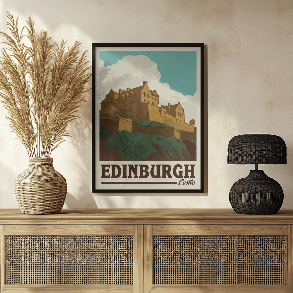 Edinburgh Castle Travel Print Poster