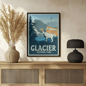 Glacier National Park Travel Print Poster