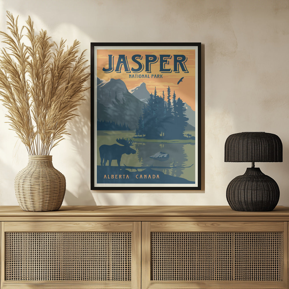 Jasper National Park Travel Print Poster