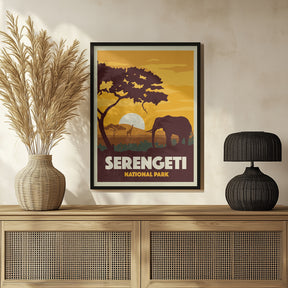 Serengeti National Park Travel Print Poster