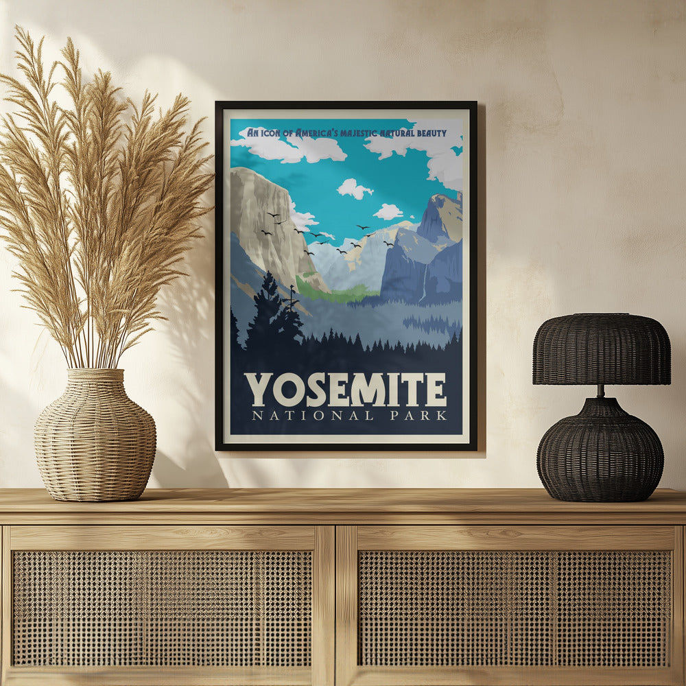 Yosemite National Park Travel Print Poster