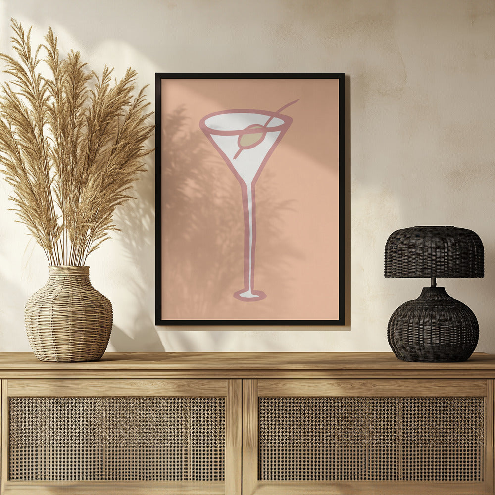 Olive In Glass Peach Fuzz Poster Poster