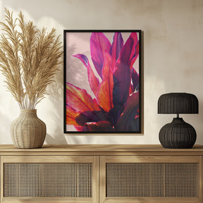 Fuchsia Leaves II Poster