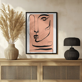 Le Visage (Peach) Poster