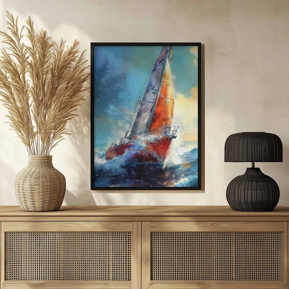 Yacht racing sport art 30 Poster