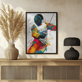 Fencing sport art #fencing #sport Poster