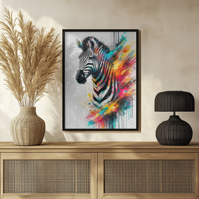 Colorful Zebra Poster