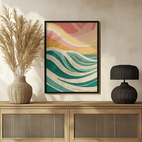 Abstract Sea Waves Poster