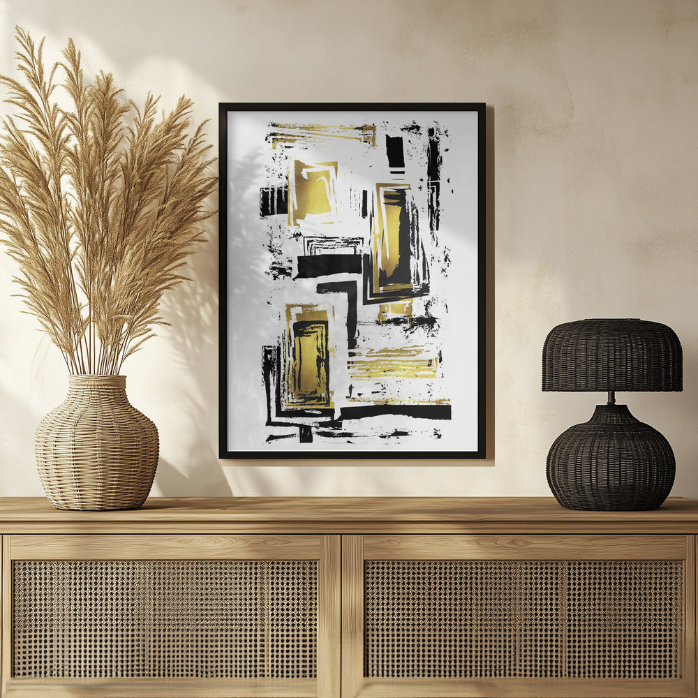 ABSTRACT ART Edgy Structures Poster