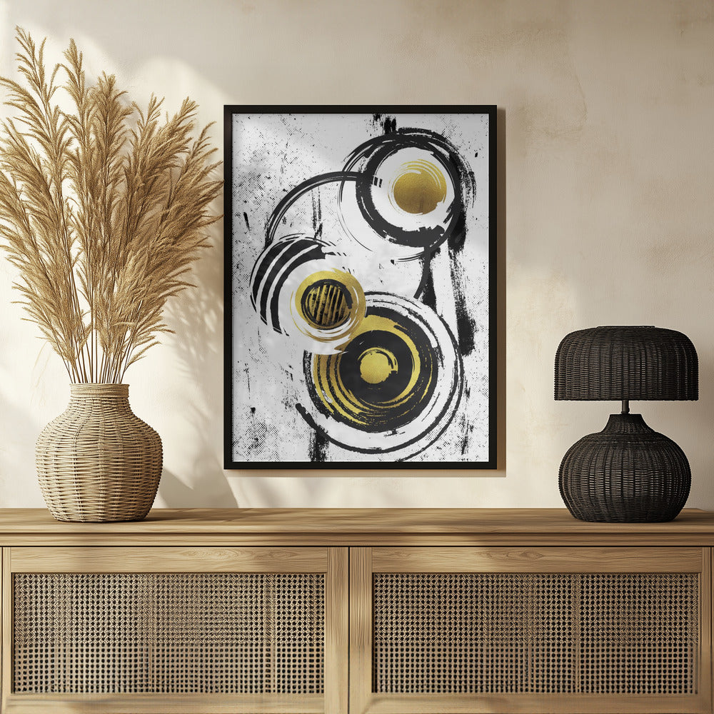 ABSTRACT ART Rotating circles Poster