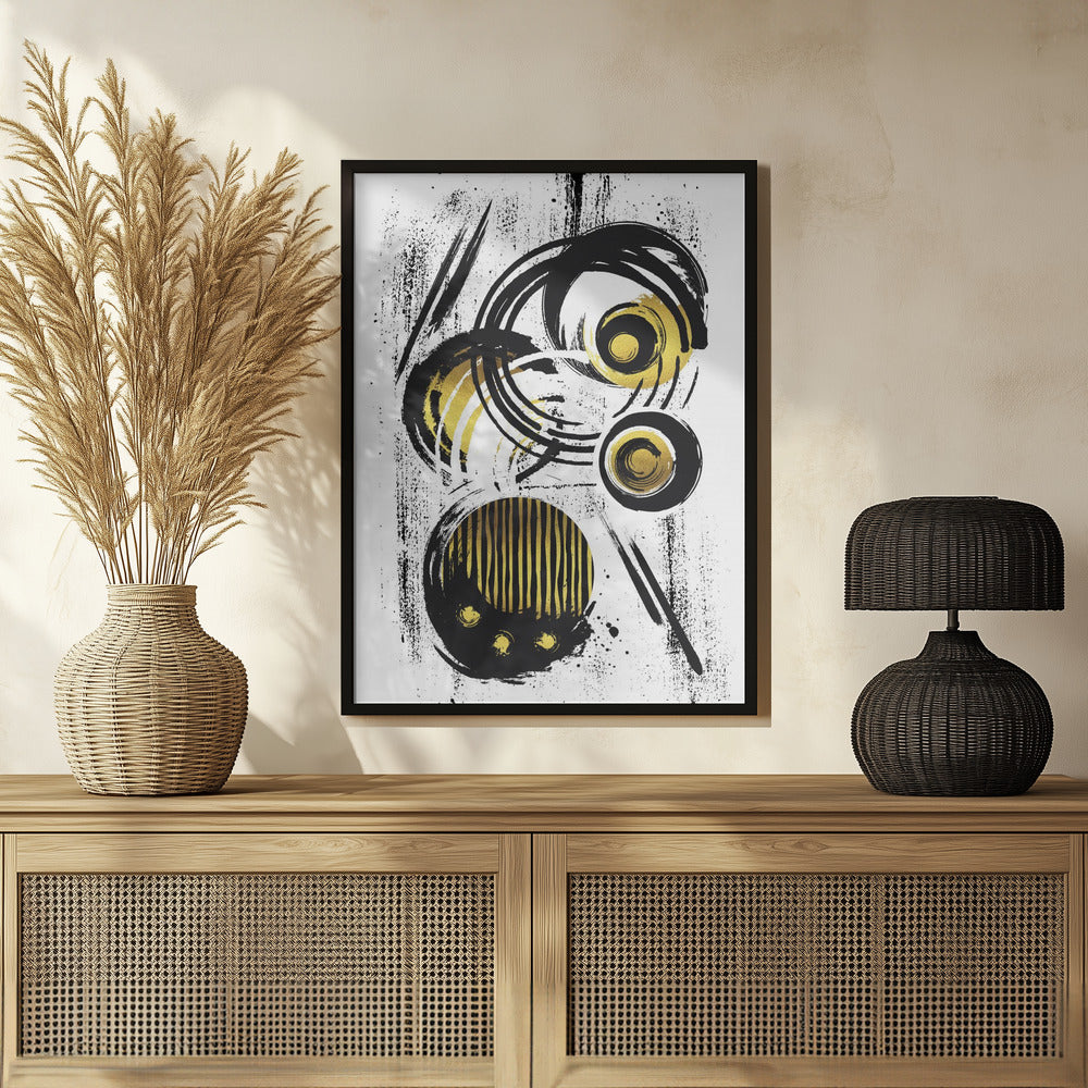 ABSTRACT ART Funky circles Poster