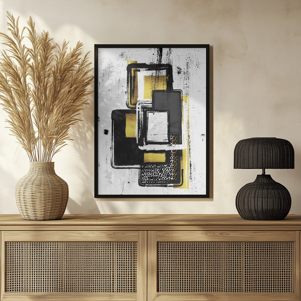 Abstract Painting No. 3 | gold Poster