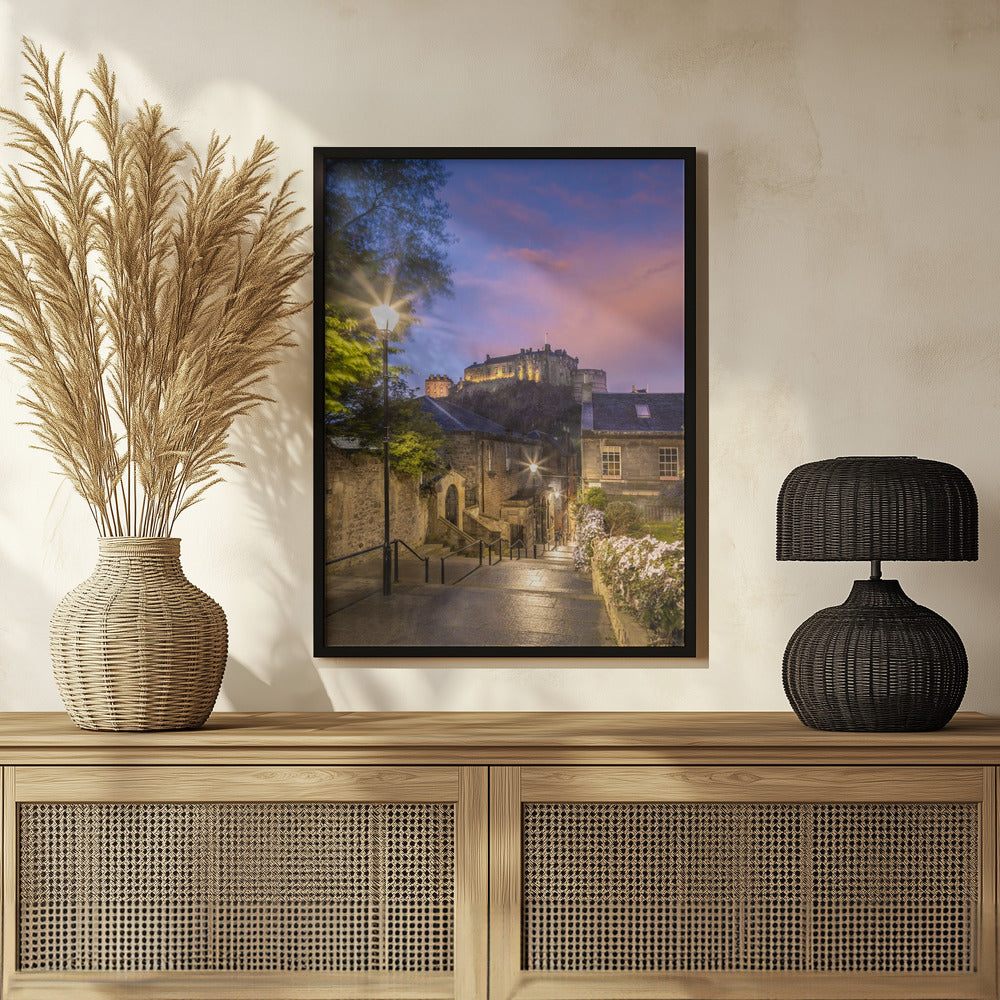 Charming Edinburgh Castle Sunset Poster