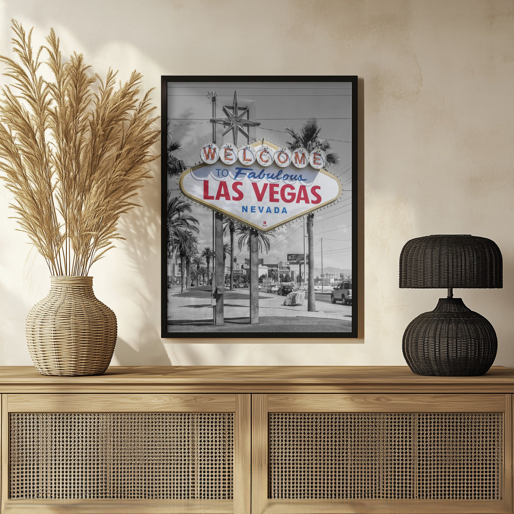 LAS VEGAS Sign - colorkey Poster