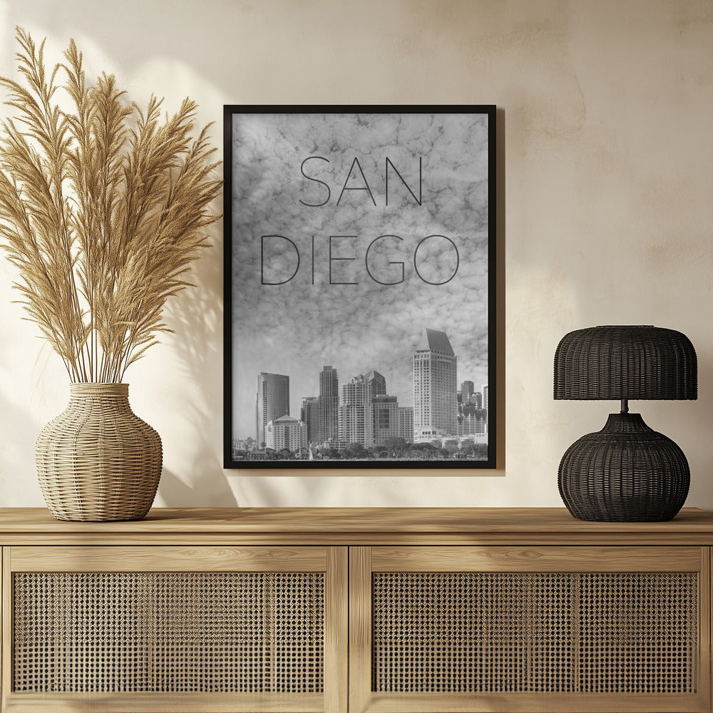 SAN DIEGO Skyline | Text Poster