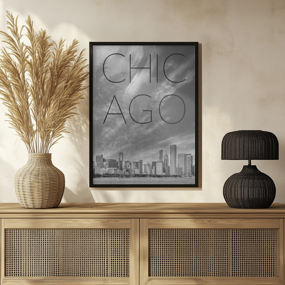 CHICAGO Skyline | Text Poster