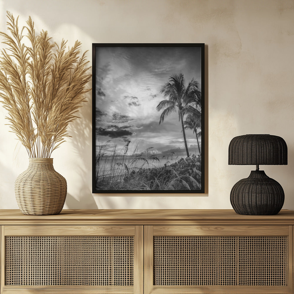 BONITA BEACH Evening mood | monochrome Poster