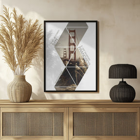 Coordinates SAN FRANCISCO Golden Gate Bridge Poster