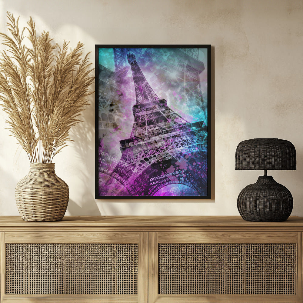 Pop Art Eiffel Tower Poster