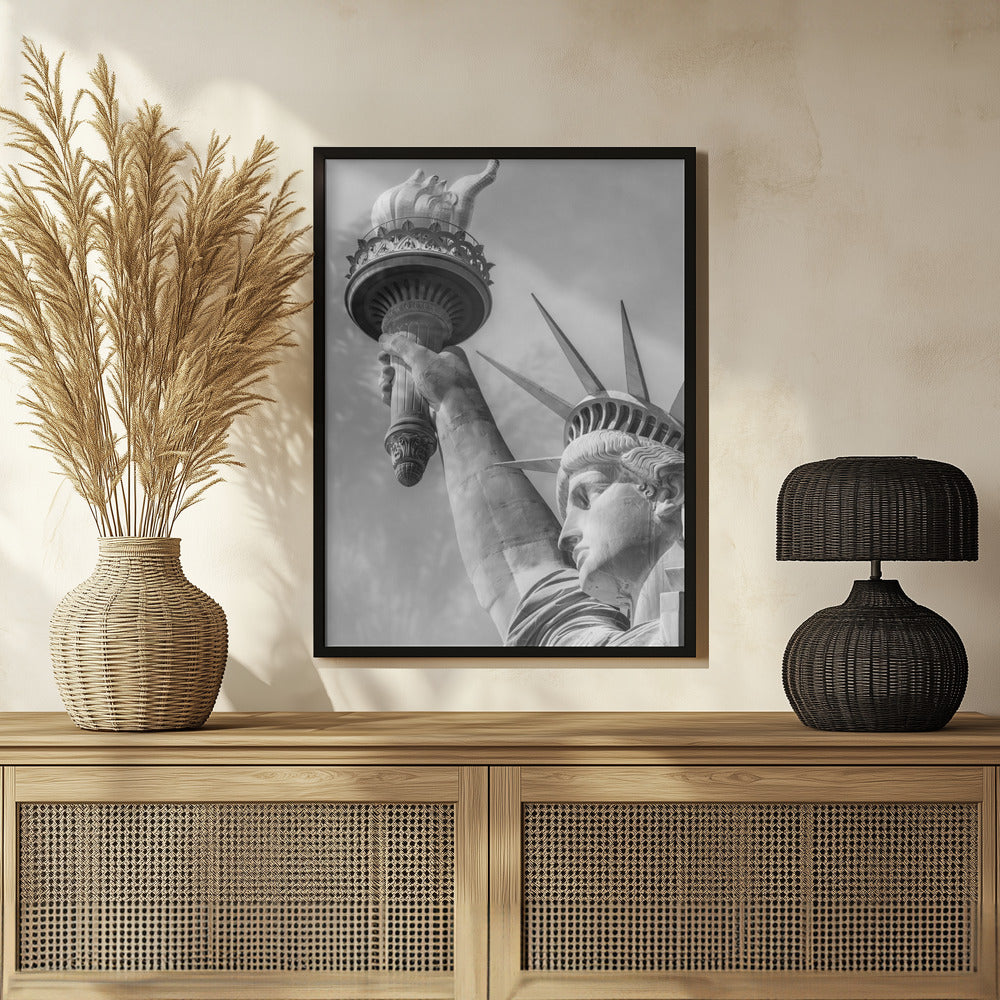 NEW YORK CITY Monochrome Statue of Liberty Poster