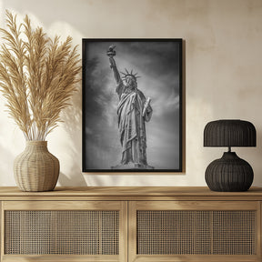 NEW YORK CITY Monochrome Statue of Liberty Poster