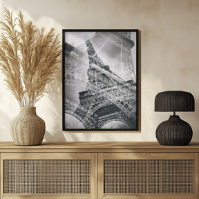 Eiffel Tower Double Exposure Poster