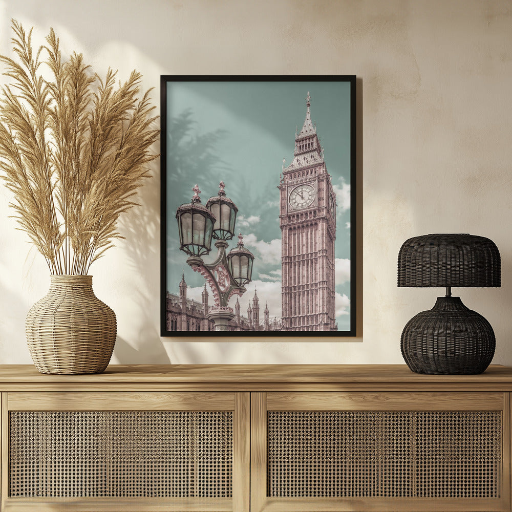 LONDON Elizabeth Tower | urban vintage style Poster