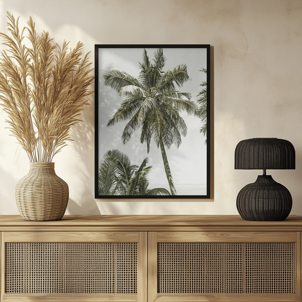 Palm Trees by the ocean | Vintage Poster