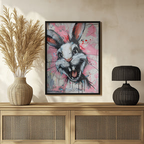 Creepy laughing bunny Poster